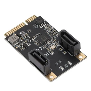 Mini PCi E To 2 Port Expansion Card 6Gbps Fast Transmission Speed PCI E CB - Afbeelding 1 van 24