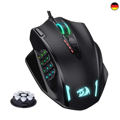 Redragon M908 RGB Gamingmaus 12400 DPI 20 Tasten programmierbar - Bild 1 von 4