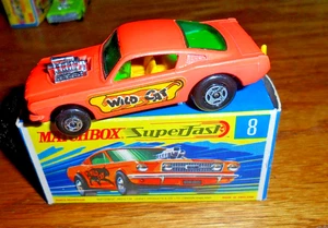 🐯 1970 SUPERFAST MATCHBOX #8 WILD CAT MUSTANG DRAGSTER SIN PRECIO DE RESERVA COMO NUEVO NARANJA EN CAJA G2 - Imagen 1 de 6