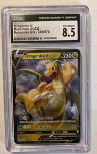 CGC Calificado 8.5 Dragonite V 049/078 Pokemon Go Doble Raro Tcg Pokemon Tarjeta Losa - Imagen 1 de 5