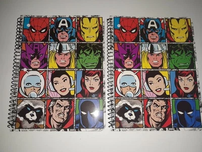 Cuaderno Espiral Marvel Avengers 1 Tema 70 Hojas Anchas Reglas Lote De 2 NUEVO Foto 1 de 3