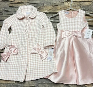 Vestido Blueberi Boulevard Niñas Talla 5 Vestido de Vacaciones Chaqueta Malva Nuevo con Etiquetas Lazos - Imagen 1 de 10