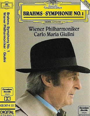Giulini BRAHMS SYMPHONY NO 1 CASSETTE ALBUM DG  WIENER SYMPHONY ORCHESTRA - Image 1 of 4