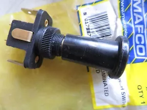 INTERRUTTORE AUTO D'EPOCA PUSH PULL ILLUMINATO ROSSO N.O.S. - Foto 1 di 2