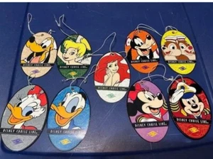 DISNEY CRUISE LINE - Luggage Tag Set COMPLETE (9) Includes RARE ARIEL! - Picture 1 of 3