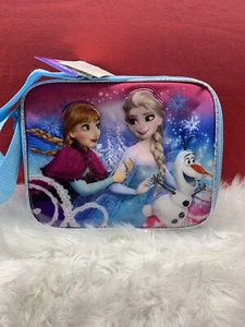 FROZEN ELSA,ANNA, AND OLAF PURPLE INSULATED LUNCH BAG LUNCHBOX-BRAND NEW! - Picture 1 of 3