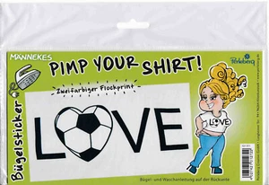 1 x Bügelbild zum Aufbügeln Bügelmotiv Motiv "LOVE" Zweifarbiger Flock P #521011 - Bild 1 von 3