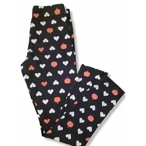Primary 10 Pumpkin Heart Full Length Cotton Leggings - Picture 1 of 3