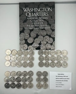 2022 - 2025 PDS American Women Quarter Complete Set 60 BU Coin W/ Harris Folder - Picture 1 of 2