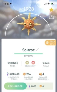 Pokémon Go Solaroc / Solrock Trade - Imagen 1 de 2