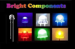 Strohhut LEDs 5 mm rot, blau, weiß, grün, gelb, UV, orange, warmweiß - UK - Bild 1 von 1