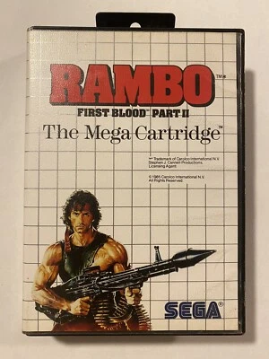Rambo: First Blood Part II (Sega Master, 1986) CiB w Manual/Catalogue Authentic - Image 1 of 4