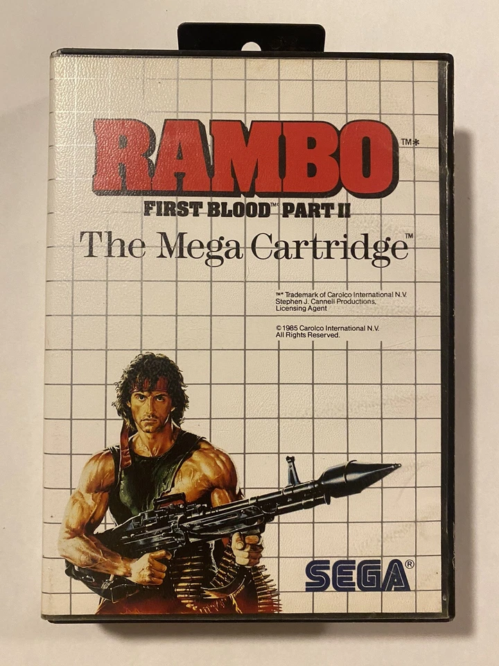 Rambo: First Blood Part II (Sega Master, 1986) CiB w Manual/Catalogue Authentic - Image 1 of 4