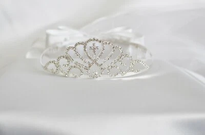 Niña 1ª Comunión Iglesia Católica Velo Blanco 2 Capas Tul Corona Tocado 20" Foto 1 de 4