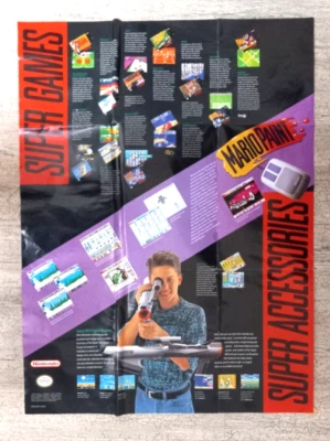 Super Nintendo SNES Poster Super Accessories & Games HW(B)-SNS-USA-2 - Image 1 of 4