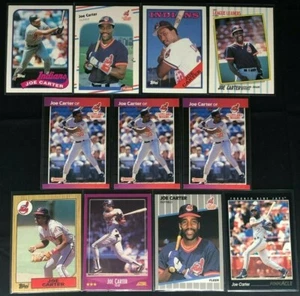 Joe Carter 11 MLB Cards - Topps, Donruss, Fleer, Score - Indians, Blue Jays - Picture 1 of 6