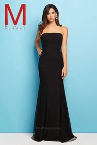 Authentic Mac Duggal 48324L Dress--Color: Black--Size: 10 --Prom Dress-Reg $342 - Picture 1 of 2