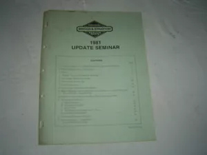 1981 Briggs & Stratton engine service training update seminar manual - Picture 1 of 1
