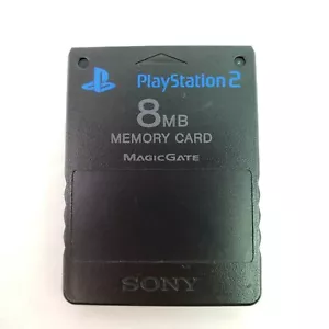 Sony PlayStation 2 PS2 Black 8MB Memory Card SCPH-10020 - Picture 1 of 3