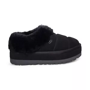 UGG TAZZLITA PANTOFOLE DA DONNA NERE SCAMOSCIATE FODERATE IN SHEARLING TAGLIA US 11 - Foto 1 di 5
