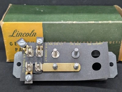 NOS 1949 1950 1951 LINCOLN GAUGE CIRCUIT BREAKER HEADLIGHT TURN SIGNAL 8L-12258A - Image 1 of 4