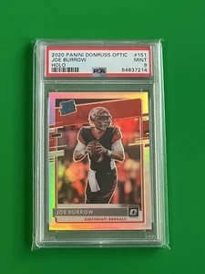 2020 Panini Donruss Optic JOE BURROW HOLO SILVER PRIZM ROOKIE PSA 9 MINT INVEST! - Picture 1 of 2
