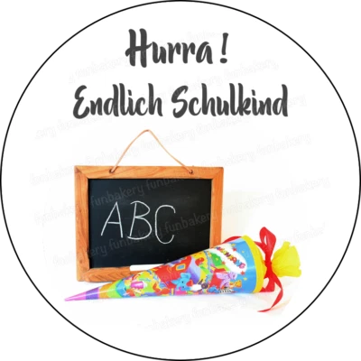 Einschulung Schulanfang Tortenaufleger Muffin Party Deko Geschenk essbar Klasse - Bild 1 von 4