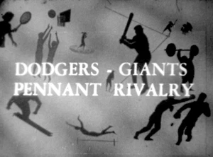 16mm BASEBALL - DODGERS-GIANTS PENNANT RIVALRY newsreel - Picture 1 of 24