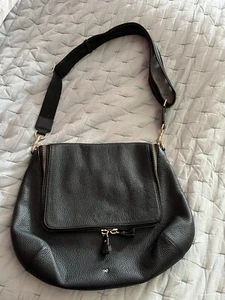 Anya Hindmarch Shoulder Bag Crossbody Bag Leather Pebbled Black Authentic - Picture 1 of 17