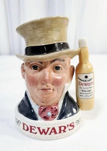Royal Doulton Dewar's White Label Whiskey Decanter Mr. Micawber England 1st Ed - Picture 1 of 14