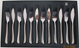 WMF FISCHBESTECK VIRGINIA CROMARGAN PROTECT 12-TEILIG EDELSTAHL TEILMATTIERT - Bild 1 von 1