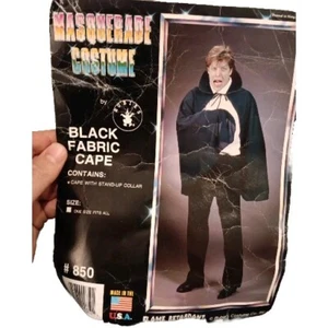 Vintage 1980's Dracula Costume By Rubies Cape W/ Stand-up Collar One Size Men's - Picture 1 of 6