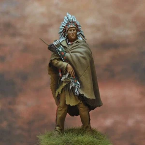 Indian Crow Tribe Warrior, 1850 54mm Painted Tin Toy Soldier Pre-Sale | Art - Picture 1 of 3