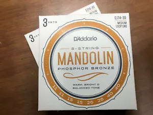 EJ74 D'Addario Corde Mandolino (2) 3 Confezioni (6 Set) Medium ~Spedizione Gratuita USA~ - Foto 1 di 2