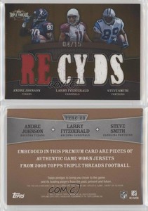 2009 Topps Triple Threads Relic Combos Sepia /15 Larry Fitzgerald Steve Smith