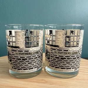 Juego de 2 gafas Doctor Who 76 Totters Lane Tardis 1987 Mage Design Concepts Inc - Imagen 1 de 10