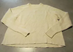 Lululemon sweater Womens Medium Large Ivory Texture Play Crew - Picture 1 of 7