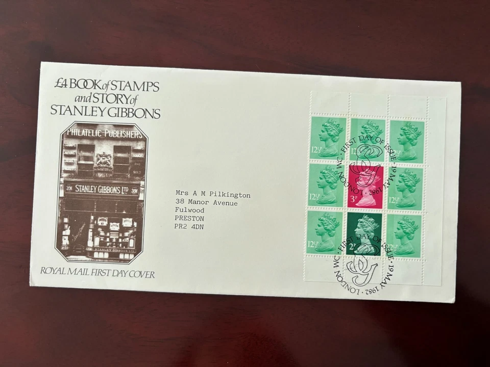 Великобритания 1982 - Елизавета II £4 книга марок FDC Лондон WC - Изображение 1 из 1