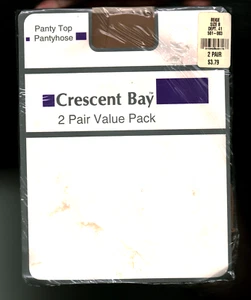 2 PAAR Bradlee's Dept Stores Crescent Bay Strumpfhosen beige Größe B bis 165 Pfund 5 Fuß 10 Zoll - Bild 1 von 2
