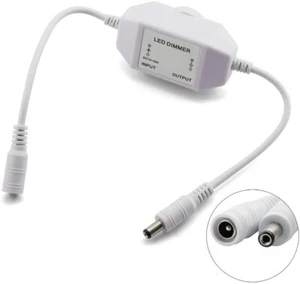 Strip Dimmer Switch Single Color Mini LED Lamp Adjustable Controller White - Picture 1 of 6