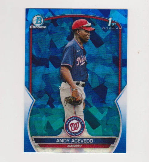 2023 Bowman Chrome Sapphire Andy Acevedo 1st BCP-237 Prospect Washington Nats - Image 1 of 1