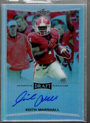 A8165- 2016 Leaf Metal Draft #BAKM1 Keith Marshall Auto - NM-MT - Image 1 of 2
