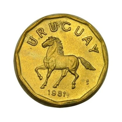 elf Uruguay 10 Centesimos 1981   Horse - Image 1 of 2