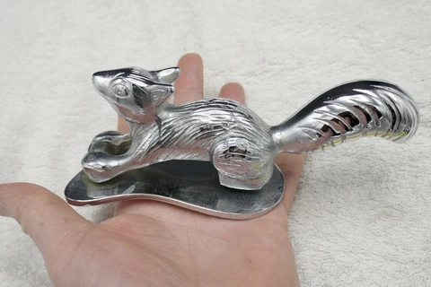 Vintage Chromed Brass Squirrel Door Knocker-Country Cottage Forest House 1990s Cover