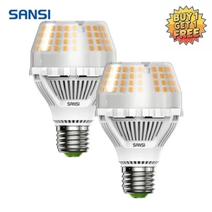 SANSI LED Light Bulbs 20W=200W 3000lm 3000K Warm White A19 Bedroom Bulbs 2 Pack - Picture 1 of 11