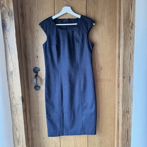 Next Blue Denim Pencil Dress Size 10 R Sleeveless Knee Length Zip Fastetning - Picture 1 of 12