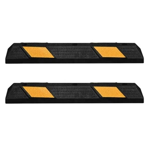 36" Rubber Curb Parking Block Car RV Trailer Wheel Stopper Stop Aid 2 Packs - Picture 1 of 9