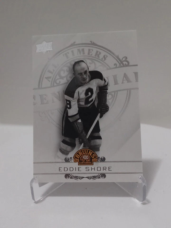 2023-24 Upper Deck Boston Bruins Centennial All Timers Eddie Shore #100-44 Gold - Image 1 of 2