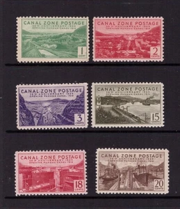 Zona Canale 1939 Apertura Canale di Panama Anniv. selezione francobolli incernierati come nuovi - Foto 1 di 2