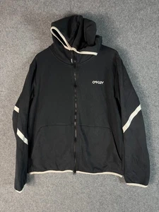 Oakley Jacket Mens Large Black Regular Fit Long Sleeve Full Zip Hooded Pockets - Picture 1 of 9